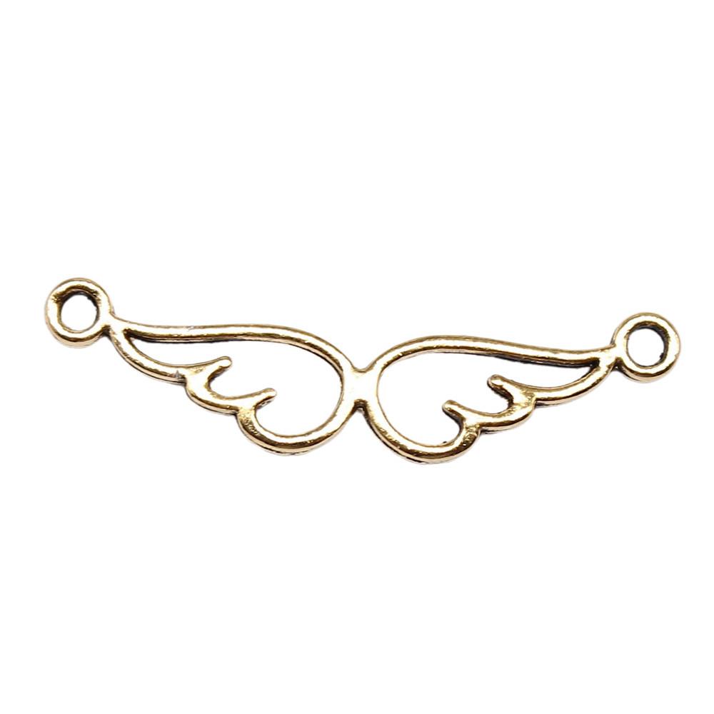 Feather Charm Angle Connectors For Bohemian Style Jewelry Vintage Pendants
