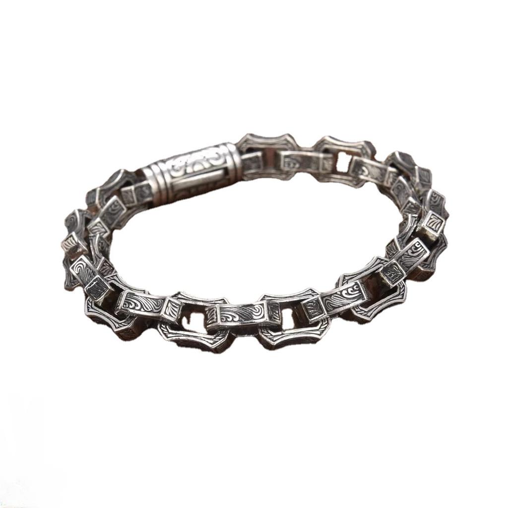 New European and American Vintage Carved Fashion Bracelet Dominant Personality Punk Wrist Jewelry Accessories