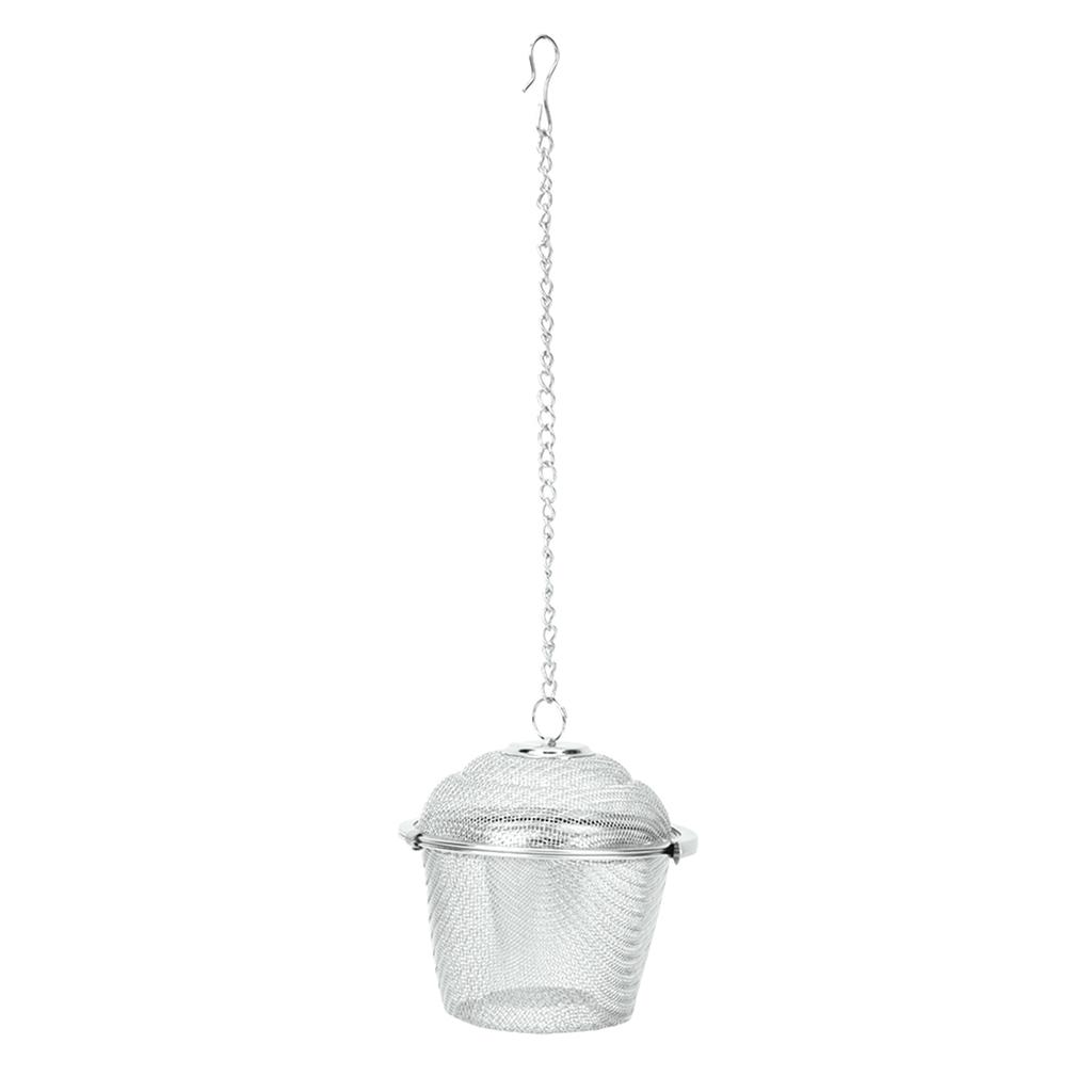 Stainless Steel Tea Strainer Mesh Herbal Spice Filter Soup Infuser with Chain(S)