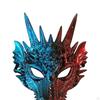 3D dračí maska ​​na půl obličeje Strašidelná zvířecí hlava pro výstavy