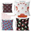 Christmas Cute Santa Throw Pillow Covers Pattern Cushion Cover Suitable for Sofa Bedroom Car Pillow Cover
