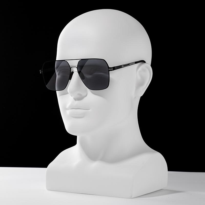Men's Ultralight Polarized Frog Mirror Driving Sunglasses - Anti-UV Nylon & Metal Fishing Shades