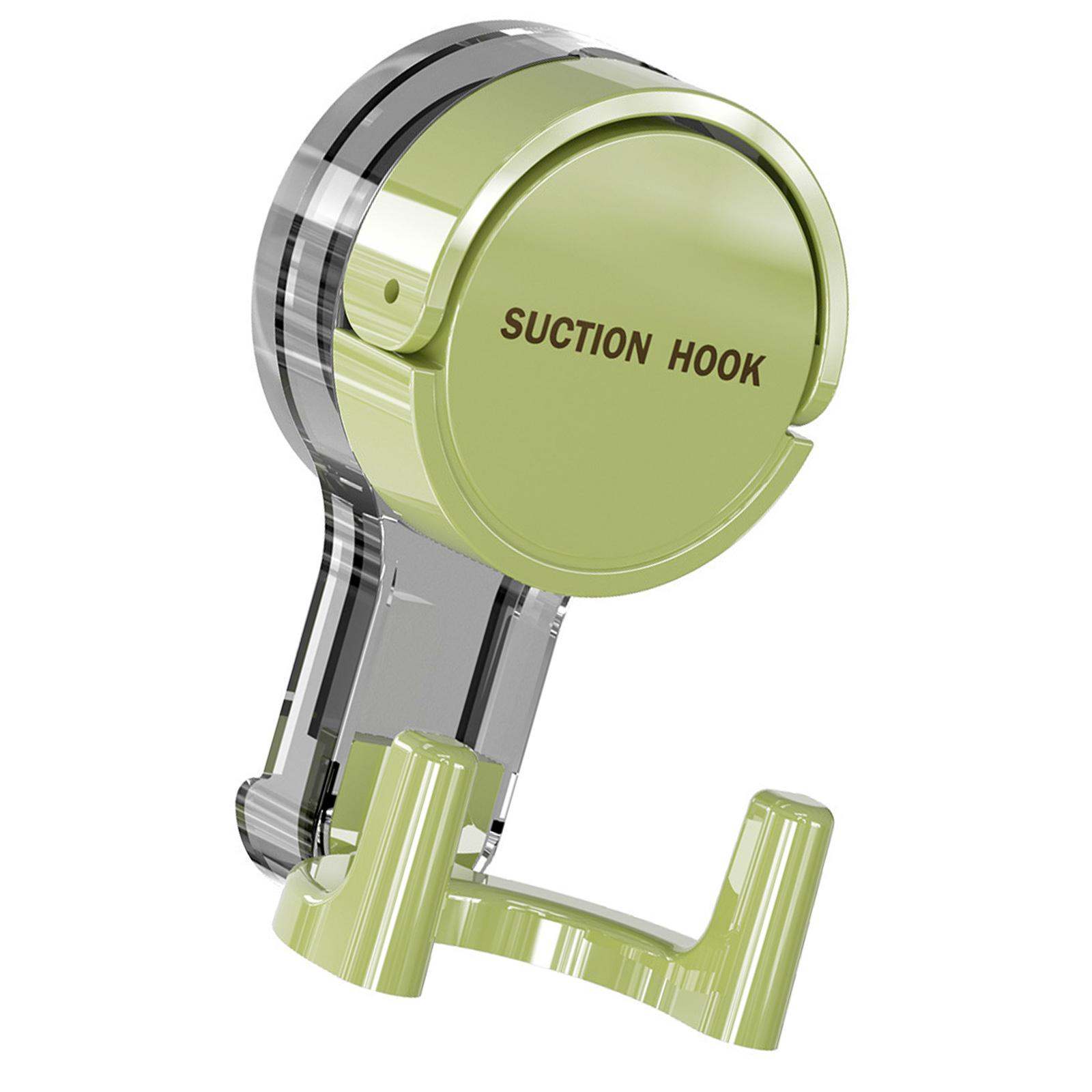

Double Head Suction Hook Without Drilling Wall Mount for Bathroom Kitchen Towels Keys Sturdy ABS Waterproof Designs зелений