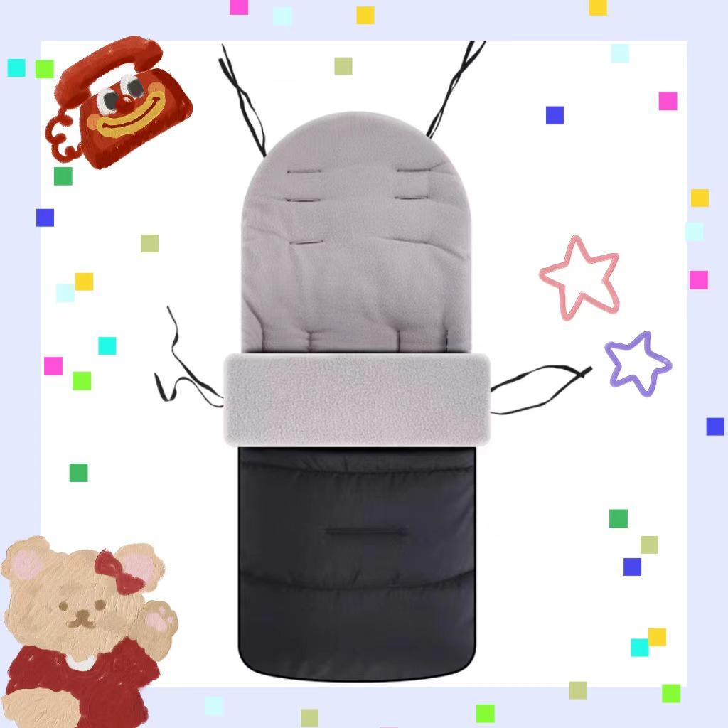 Windproof Winter Sleeping Bag with Thick Foot Cover for Baby Stroller – Cozy and Warm Cotton Pad for Cold Weather Outings