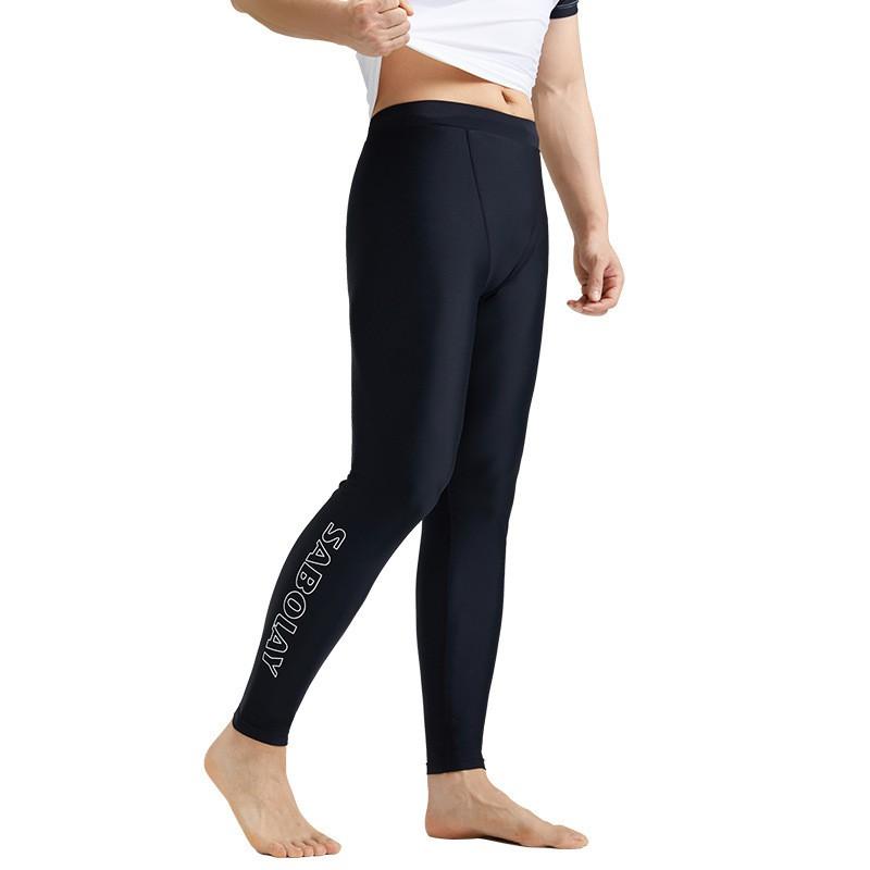 Mens Quick-Dry Swim Trunks Rash Guard Set UV Protection L