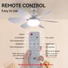 52CM LED Ceiling Fan Light with Six Removable Blades and Remote-Controlled Three-Speed Settings