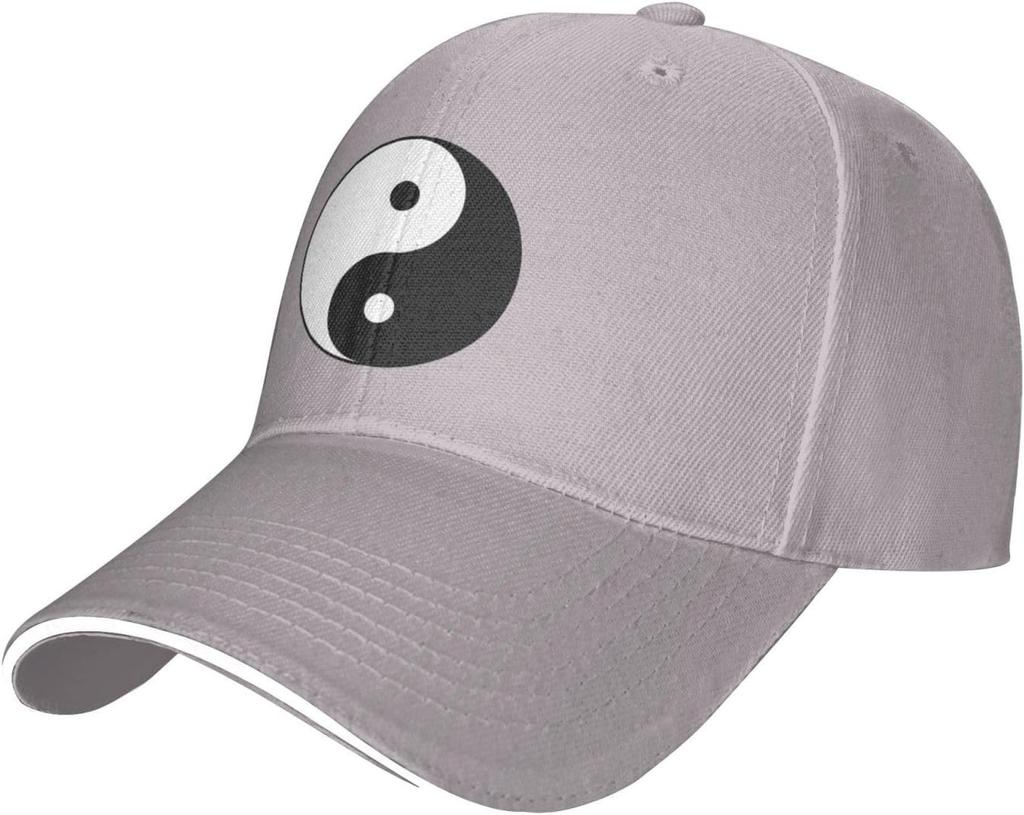 Yin Yang Baseball Cap Adjustable Polyester Casual Sun Protection Baseball Hat for Adults