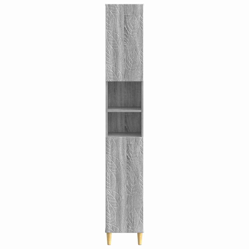 Bathroom Cabinet with Open Shelf DELFT Sonoma Grey