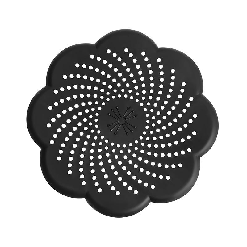 1PC Creative Kitchen Sink Anti-clogging Floor Drain Sewer Filter Flower-shaped Silicone Floor Drain Kitchen Tools чёрный