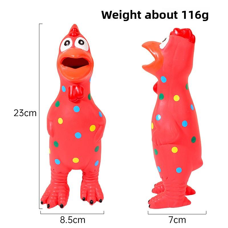 Pet Toy Spotted Latex Chicken - Large Dog Stress-relieving Interactive Vocalizing Screaming Chicken Dog Toy