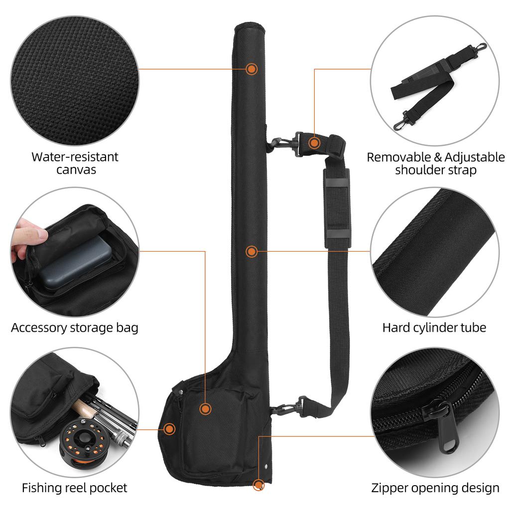 9' Fly Fishing Rod and Reel Combo with Carry Bag 20 Flies Complete Starter Package Fly Fishing Kit