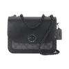 Madison 24 Camellia Metal Studded Flap Chain Snake Print Detail Leather Small Shoulder Crossbody Bag Medium Women Bags Black C3758-MWQV8
