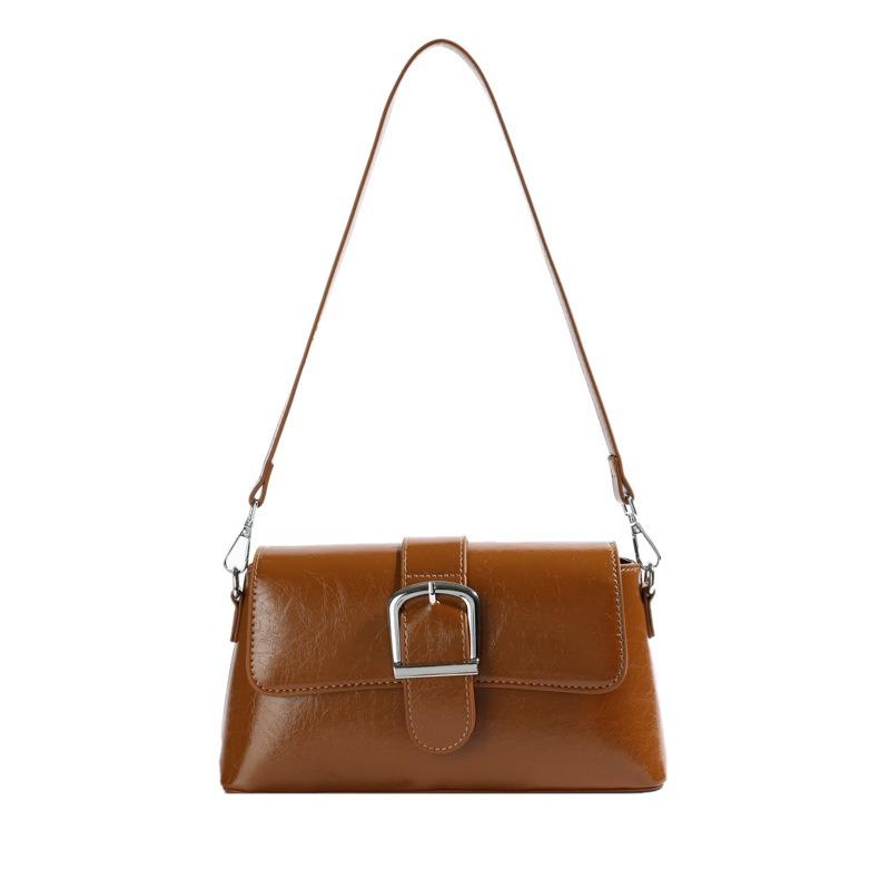 

Premium sense niche armpit bag summer new trendy commuter small square bag versatile fashion shoulder messenger bag коричневий