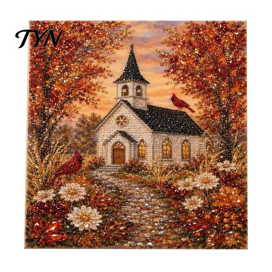 Autumn Faux Pearl Painting Kit Kit, DIY Pumpkin Turkey Art Set Sunflower 3D Wall Craft for Handmade Fall Home Decor Thanksgiving Ornaments