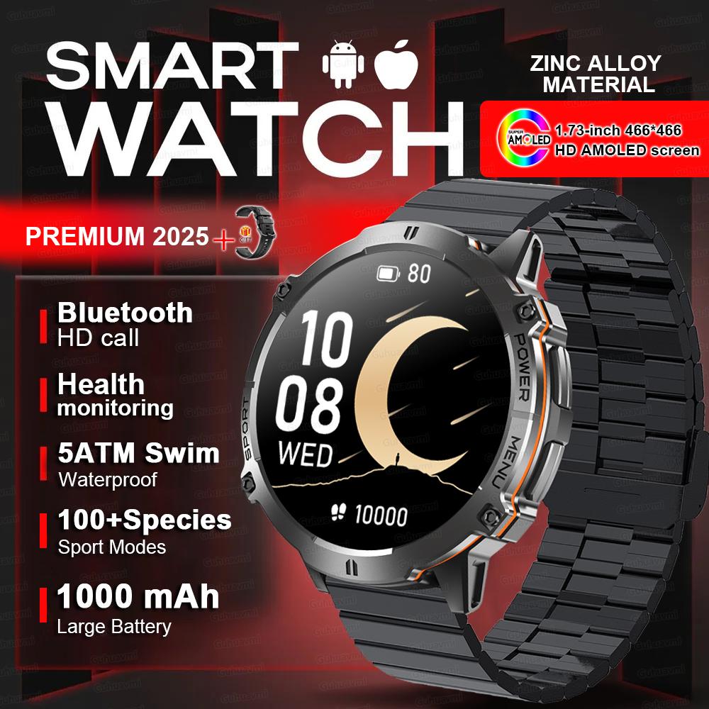 New Military GPS Position Smart Watch Built-in GPS 1000mAh Battery Compass BT Call 10ATM Waterproof Swim Sport Bracelet Men