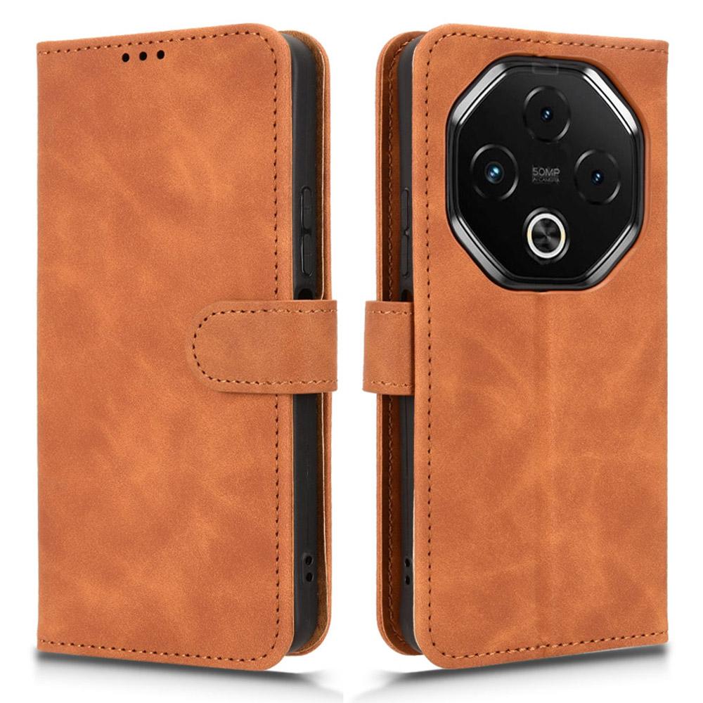 

For Umidigi G100 5G/G100 Pro 4G Leather Case Skin Feel Anti Drop Wallet Flip Phone Cover Brown