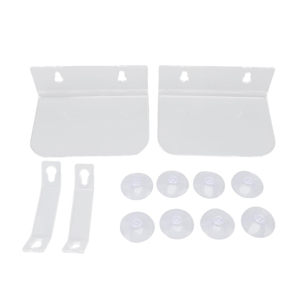 Window Plant Shelves with Suction Cups Support Brackets Square Acrylic Window Sill Extender for Succulents