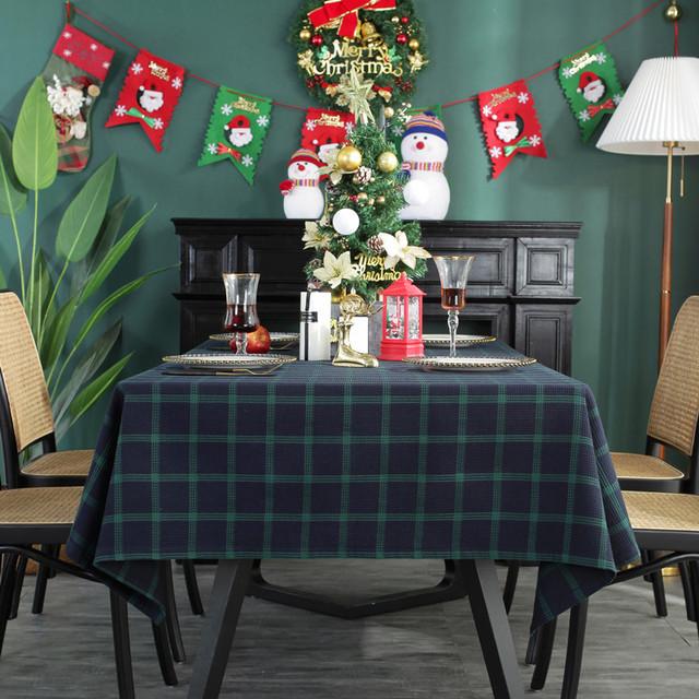 

Полиэстер Хлопок Жаккард Рождественская Клетчатая Черно-Белая Прямоугольная Скатерть Красно-Черная Скатерть Покрытие Чайного Стола 90x90cm