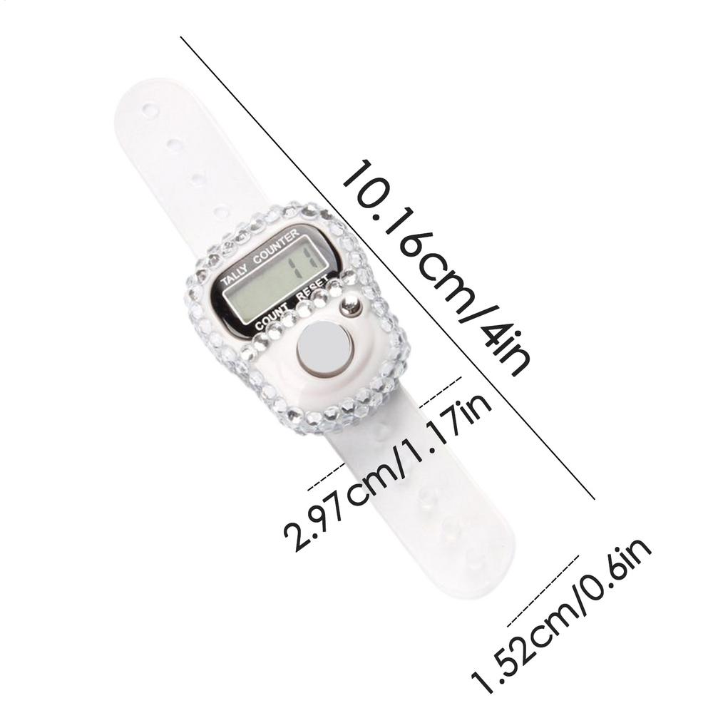 LCD Screen Digital Tally Counter Number Counter Resettable Lap Record Ring Manual Knitting Row Tally Ring For Golfer Training