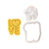 Valentine's Day Cookie Cutters Cartoon Pressable Biscuit Mold Holiday Biscuit Fondant Cookie Stamps Party Supplies