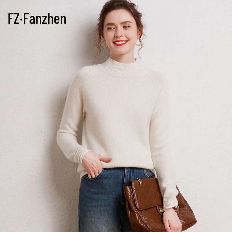 Fanzhen Women's 100% Cashmere Thick Sweater