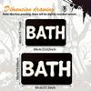 "BATH" Doormat, Quick-Dry Non-Slip Bath Rug, Modern Black White Door Carpet for Bathroom Entryway