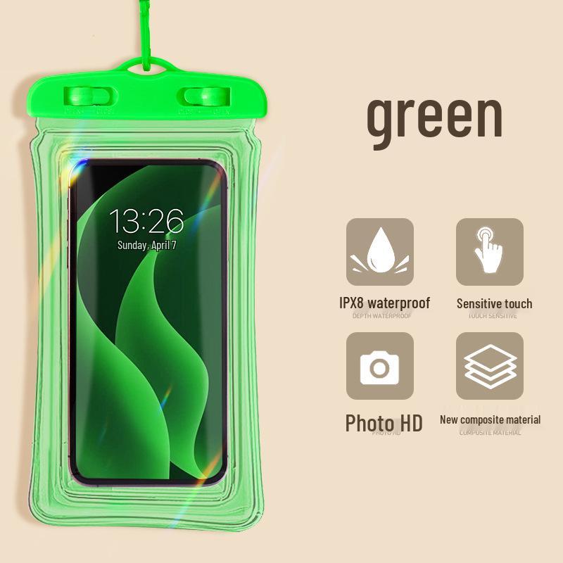 Floating Waterproof Phone Bag with Airbag: Touchscreen Compatible, Transparent, for Swimming, Rafting, Diving, Water Parks, and Photography