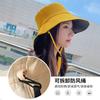 Fisherman's Hat Children's Spring and Autumn Outdoor Big Eaves Sunscreen Hat Versatile Double-sided Solid Color Foldable Sun Hat