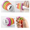 Adjustable Stainless Steel Rolling Pin Silicone Baking Mat Dough Roller 4 Removable Thickness Ring Cake Pizza Pastry Baking Tool