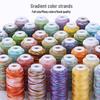 18-Strand Variegated Yarn Bracelet Weaving Cord – Gradient Dragon Scale Koi Thread DIY Material
