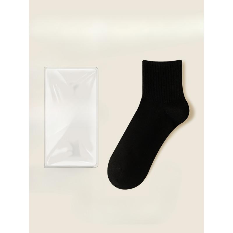 Men Winter New Style All Purpose Warm Solid Color Anti Pilling Sweat Absorbing Sports Cotton Socks