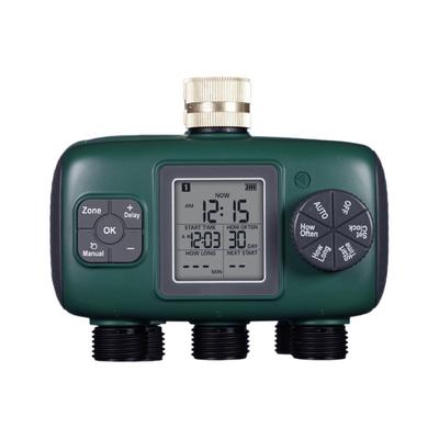Watering Timer LCD Display Brass Valve Irrigation Timer 3 Outlet Timer for Garden Irrigation