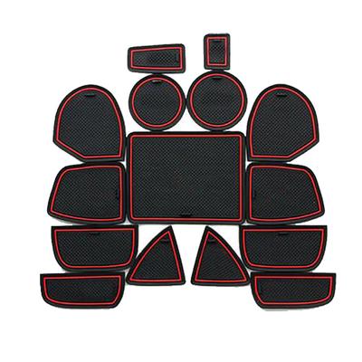 15PCS Anti-Slip Gate Slot Mat Rubber Coaster for Jeep Grand Cherokee 2011-2014 2015 2016 2017 2018 WK2 Accessories Stickers