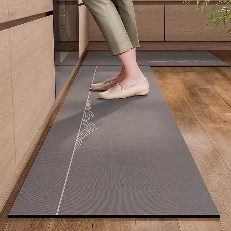 Modern Minimalist Geometric Kitchen Mat Non-Slip Wear-Resistant Runner Rug for Living Room Bedroom Hallway Floor Decor