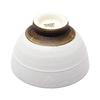 Casual Life Mino Ware Rice Bowl with Ichinen K131044 (Kakuni) Ring, White,