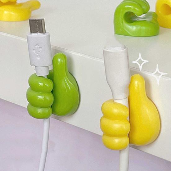 20/30/50Pcs Self Adhesive Cable Clips Key Holders Simple Installation Wide Application Thumbs-Up Hooks Wall Organizer