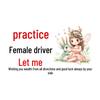 Prosperity Wishes Creative Warning Sticker: New Female Driver Car Rear Window Decoration