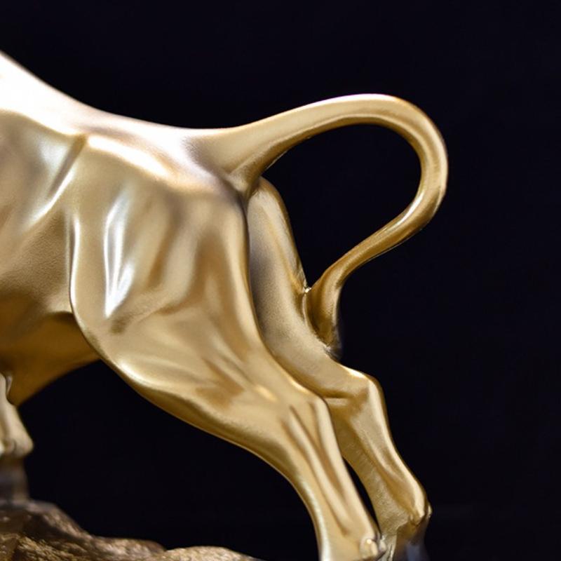 Bull Statue Sculpture-Collectable Table Decor-Cattle Figurine for Office Home Decoration