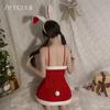 Sexy Underwear Women's Sexy Plush Suspenders Red Nightdress Christmas New Robe New Year's Day Uniform Set