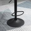 Set of 2 Height-Adjustable Bar Stools. 46x48x83-104cm. Gray and Black
