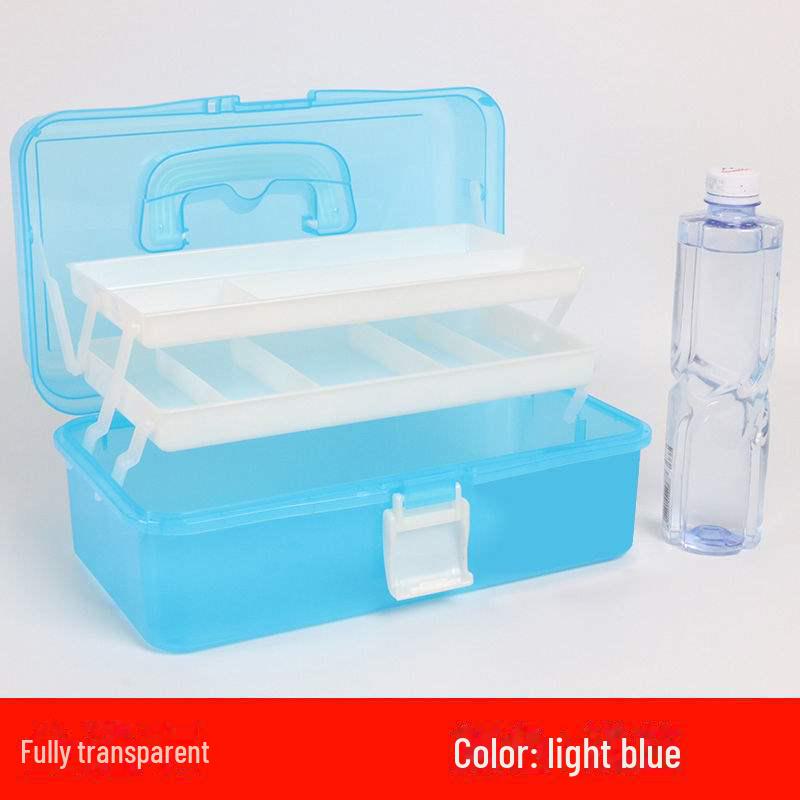 Large Capacity 3-Layer Transparent Art Tool & Pencil Storage Box