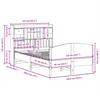 Solid Wood Bed with Shelf Without Mattress White 135 x 190 cm Pine
