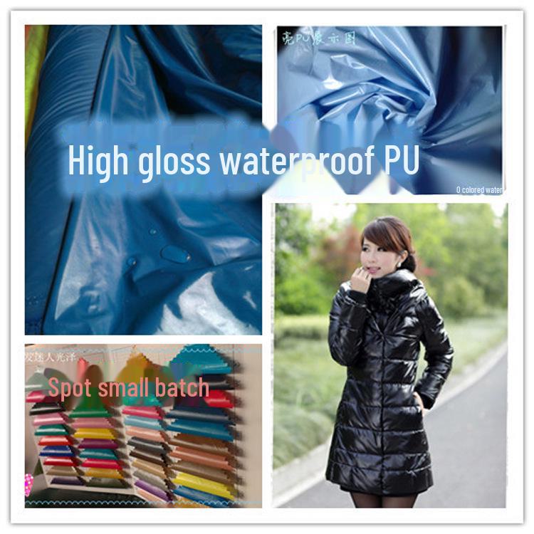 Waterproof Glossy 40D PU Nylon Down Jacket Fabric