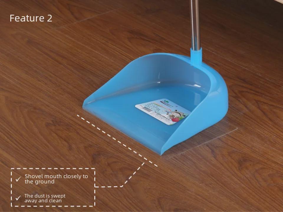 Besen- und Kehrschaufel-Set mit weichen Borsten und Edelstahlgriff – Reinigungswerkzeuge für den Haushalt