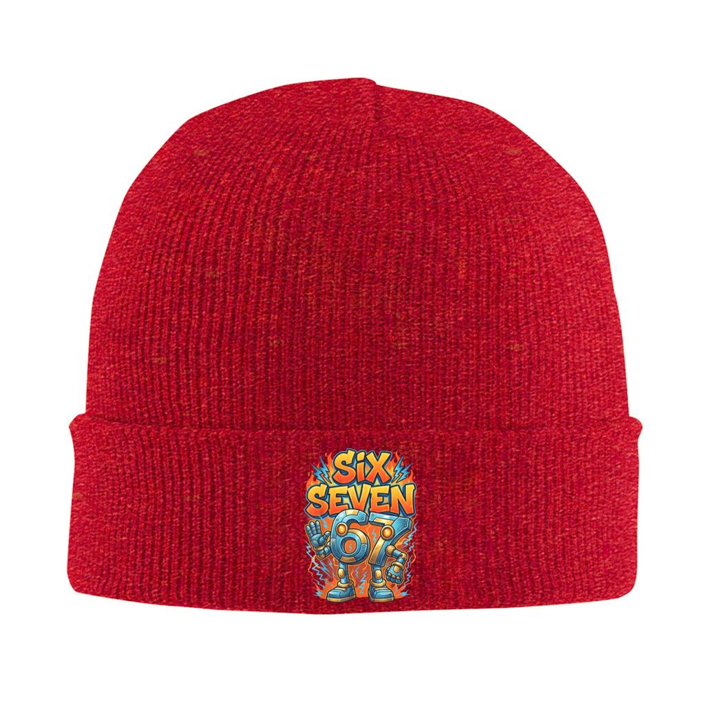 67 Six Seven Meme 67 Funny Brainrot Gaming Bonnet Hats Beanie Hats Design Skullies Beanies Trendy Female Male Gym Head Wrap Cap