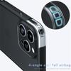For iPhone 16 Pro Case Skin-Touch TPU + PC Matte Phone Back Cover,Transparent Black