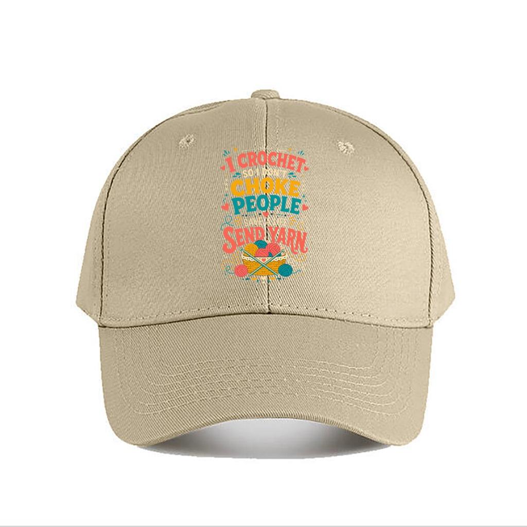 Funny Crochet Humor Yarn Lover Quote Baseball Cap Fashion Outdoor Sports Sunhat Unisex Snapback Cap Womens