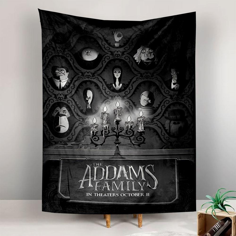 The Addams Family Tapestry Wall Hanging, Gothic Comedy Poster, Wall Decor for Bedroom Living Room Dorm