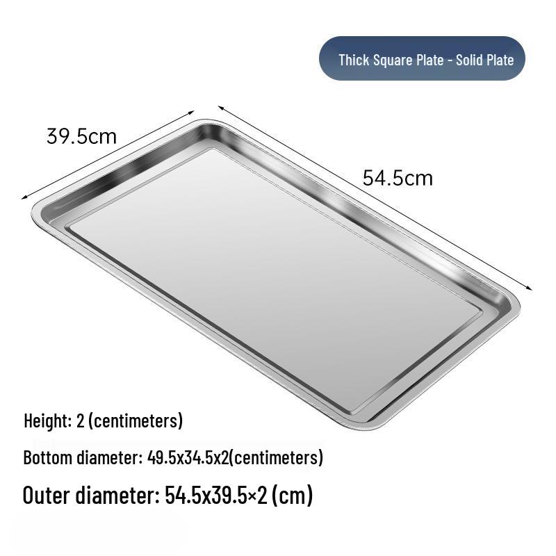 Tangyu Stainless Steel Rectangular Steaming and Serving Tray