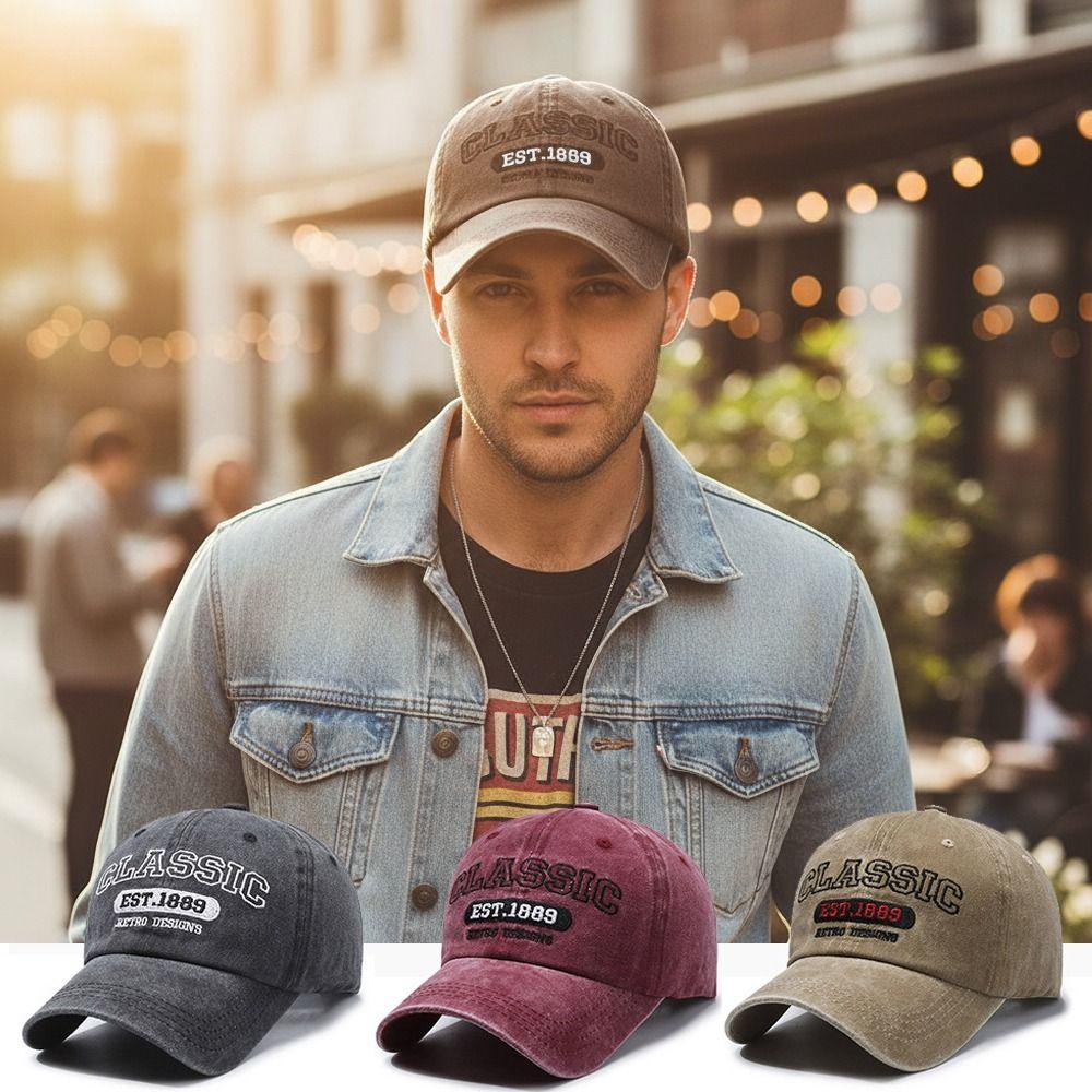 Visor Peaked Cap Classic EST.1889 Sunscreen Hats Fashion Casquette  For Man Women